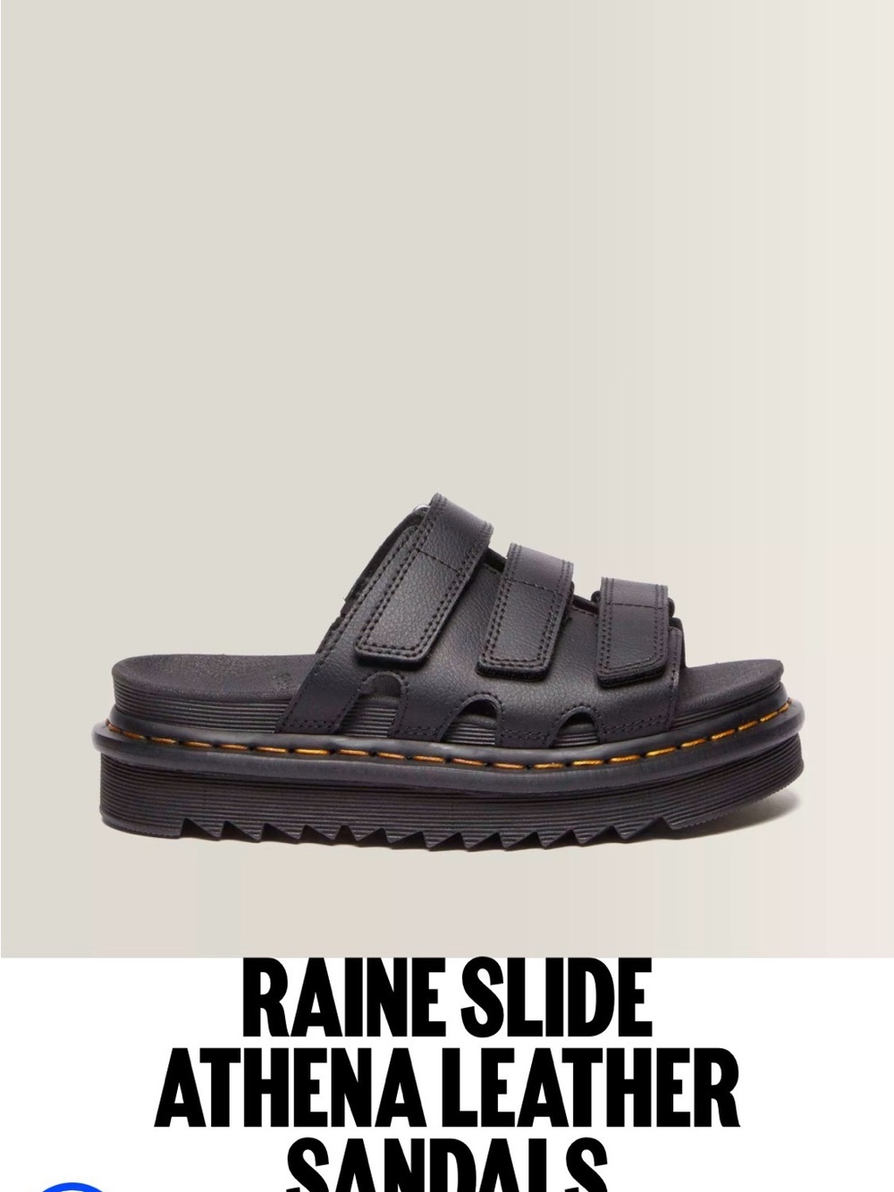 Raine Slide Athena Leather Sandals - Black